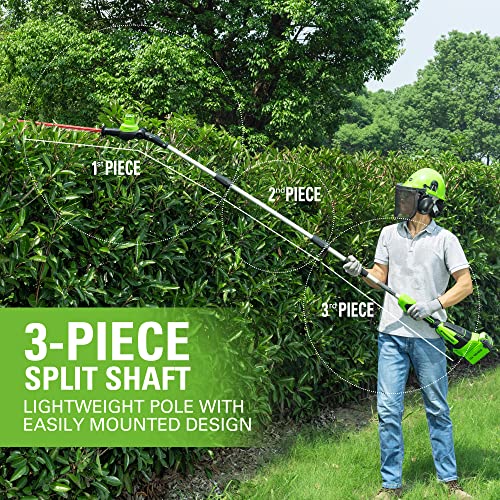 Greenworks 40V 10 in Pole Saw, Hedge Trimmer Kit, Tool Only - size: Brushless Combo Kit (2.5Ah)