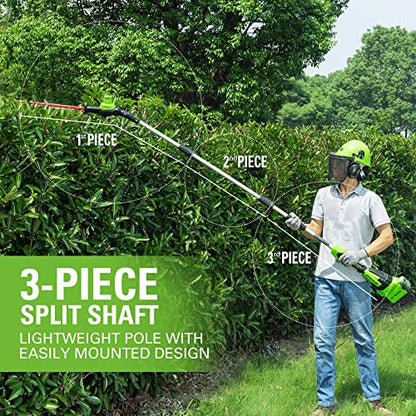 Greenworks 40V 10 in Pole Saw, Hedge Trimmer Kit, Tool Only - size: Brushless Combo Kit (2.5Ah)