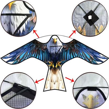 HENGDA KITE Bird Scarer Hawk Flying Kite Without Pole for Farm Protector