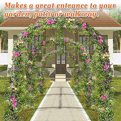 Greenhouse Replacement Frame for Larger Hot Garden House, Support Arch Frame Climbing Plants/Flowers/Vegetables (19.6'x 7'x 7.2') - size: 19.6'x 7'x 7.2'