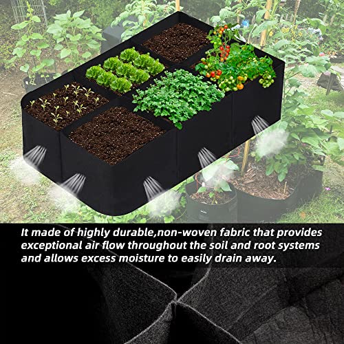 CJGQ Fabric Raised Garden Bed 4x2x1ft Garden Grow Bed Bags for Growing Herbs, Flowers and Vegetables 55 Gallon(2PACK)… - size: 4ft*2ft*1ft-2 Pack