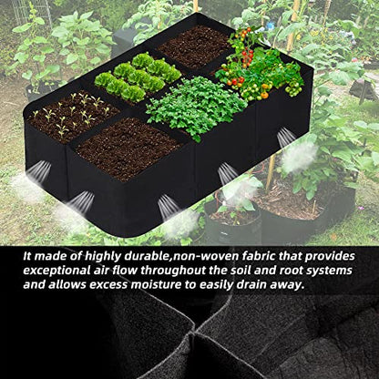 CJGQ Fabric Raised Garden Bed 4x2x1ft Garden Grow Bed Bags for Growing Herbs, Flowers and Vegetables 55 Gallon(2PACK)… - size: 4ft*2ft*1ft-2 Pack