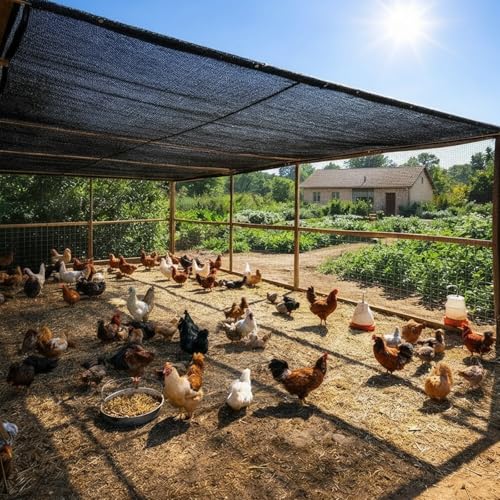 PJT 75% Shade Cloth for Garden 12x20 FT, Breathable HDPE Sun Shade Cover - size: 12x20FT