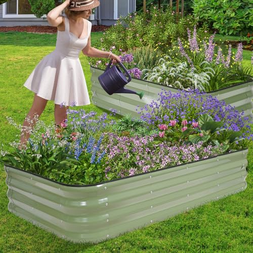 1MORE Raised Garden Bed,4 in 1 Modular Planter Raised Bed,5x3x1ft,Green-1Pk - color: Green, size: 1pack-5X3X1