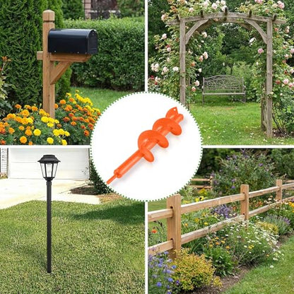 4 x 16'' Heavy Duty Auger Drill Bit for Planting, Orange - color: Orange