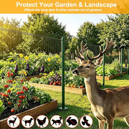 Deer Fence Netting, 55gsm Plastic Temporary Mesh Fencing, 7x50ft - size: 7 x 50 Feet