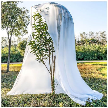 2Pcs Plant Covers Freeze Protection with Drawstring and Zipper, 7.9 x 6.6ft - size: 7.9 * 6.6 FT 2Pcs