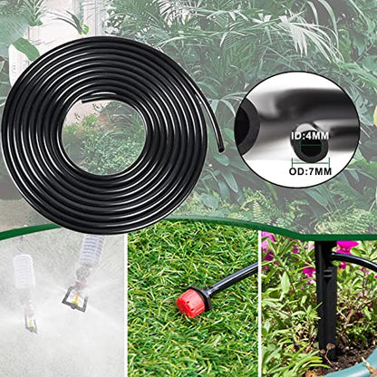 100ft 1/4 inch Drip Irrigation Tubing - size: 100FT Tubing + 0 PC Dripper