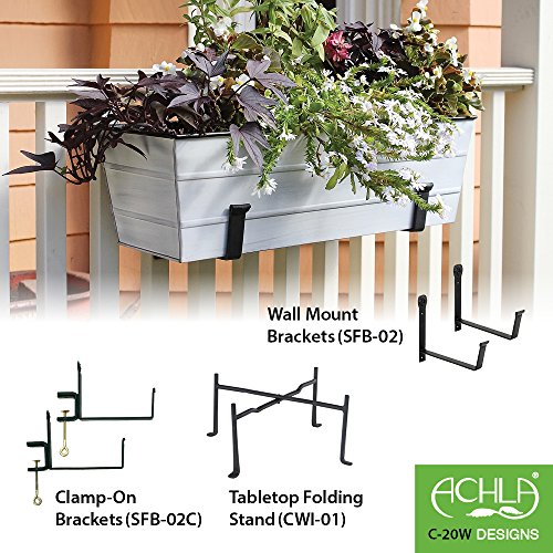 Achla Designs C-20W Window Box, White, Medium - color: White, size: Medium