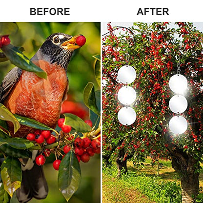 XPCARE Bird Scare Discs Set, 30 Pcs Reflective Double-Sided Bird Reflectors - size: 30 Packs