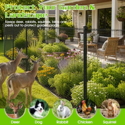 Deer Fence Netting for Garden, 4x50 FT Temporary Fence for Backyard - size: 4x50 FT