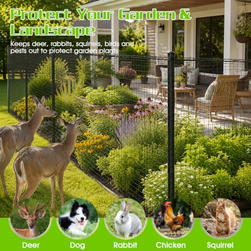 Deer Fence Netting for Garden, 5x100 FT Temporary Fence for Backyard - size: 5x100 FT