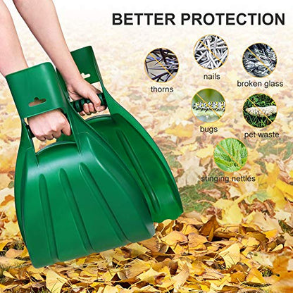 Large Leaf Scoops and Hand Rake Claw, Hand Held Garden Rake Grabbers - style: Scoops