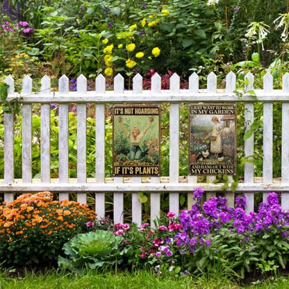8x12″ Chicken Coop Sign, Funny Garden Decor, Garden & Chickens, 2486 - style: Hangout with Chickens