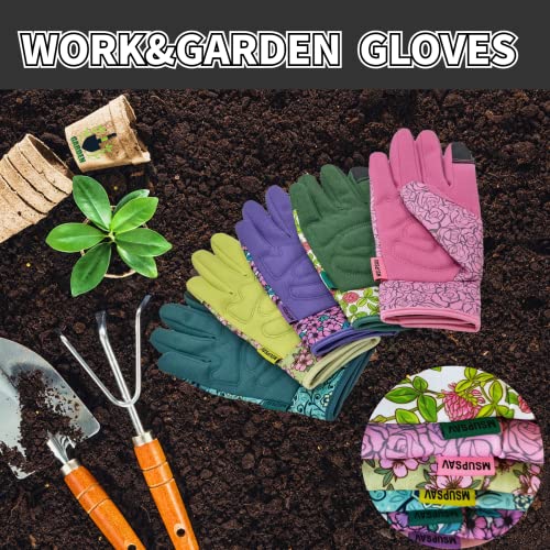 Cute Pattern Gardening Gloves,Thornproof Garden Glove,Gardener Gift - color: 1 Pair Per Pack-purple, size: Large