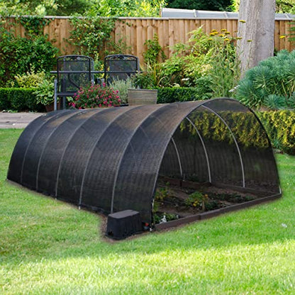 Agfabric 50% Sunblock 10’ X 16’ Shade Cloth with Grommets for Garden Patio, Black - size: 10 x 16 ft - 50%