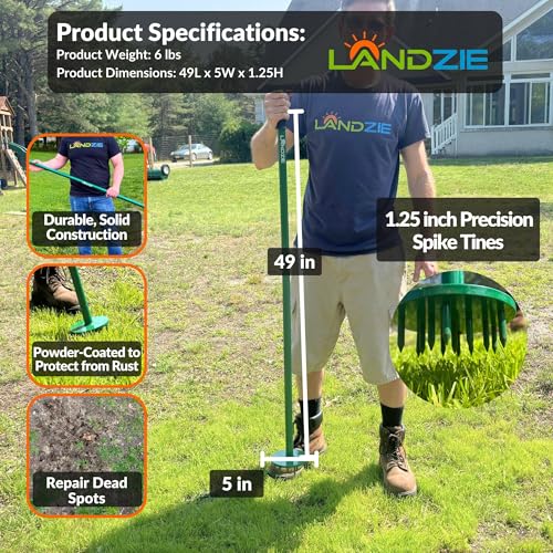 Landzie - Spot Seeder Lawn Tool, Slit Seeder & Aerator