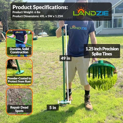 Landzie - Spot Seeder Lawn Tool, Slit Seeder & Aerator