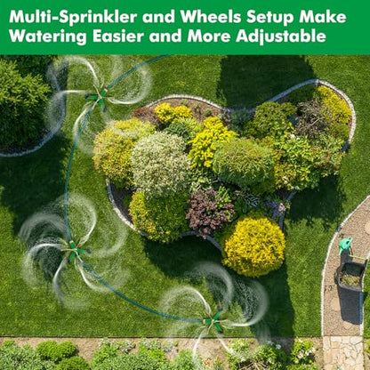 RESTMO 3-Arm Metal Sprinkler with Wheel Base