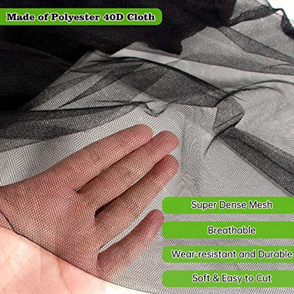 20 x 10 Ft Mosquito Netting for Garden Patio, Black - color: Black, size: 10 x 20 ft