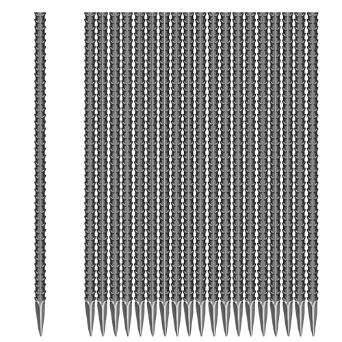 20 Pieces 16-Inch Garden Ground Stakes Galvanized Steel Rebar Stake Heavy Duty Anchors for Tents, Position Kits,Fences, and Trampolines - color: I-16'' 10mm 20pcs BK
