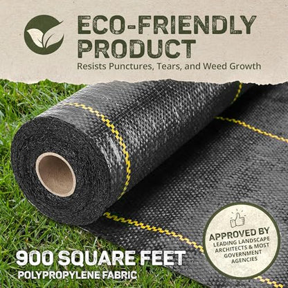 Dewitt Sunbelt Weed Barrier Fabric 3.2 oz, 3 x 300 Feet – Heavy-Duty - size: 1 Pack, style: 3' x 300'