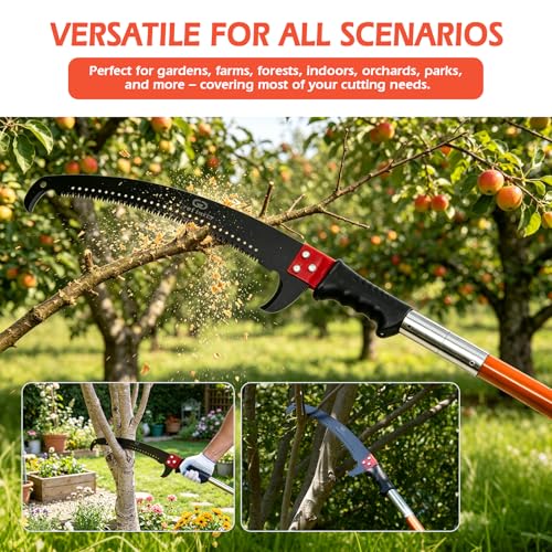 Manual Pole Saw, 27 Ft Tree Pruner