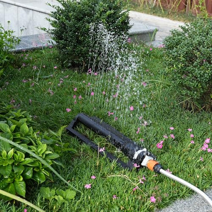 Strongway Turbo Oscillating Adjustable Sprinkler, 18 Nozzles, 35 Ft. Diameter Coverage, 3/4 in. Connection, Adjustable Width and Range, Rectangular Pattern, for Lawn, Garden and Yard