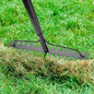 Garden Rake, 17" Extra Wide Double-Sided Head, 63" Heavy Duty Lightweight Stainless Steel Leaf Rake for Leveling Lawn, Loosening Soil, Leaf Cleanup, Soil Prep, Landscaping, Spread Mulch Fast