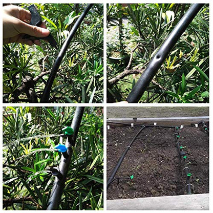 60-Pack Flag Drip Emitters for Drip lrrrigation, 3 Sizes,1/2/4 GPH