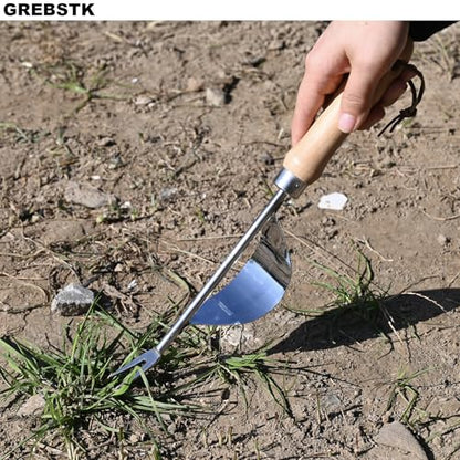 GREBSTK Garden Manual Weeding Tools Stainless Steel Beech Handle Shovel for Weeding, Cultivating, Transplanting, Digging