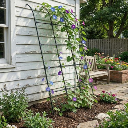 7.2 ft No-Drill Leaning Garden Trellis for Climbing Plants