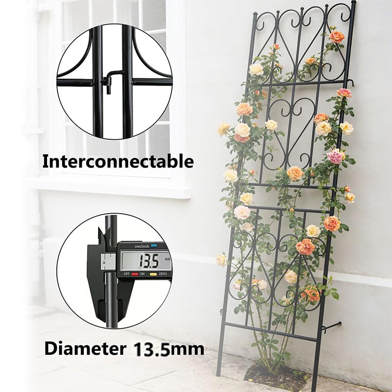 Thealyn 2 Pack Metal Garden Trellis for Climbing Plants Outdoor