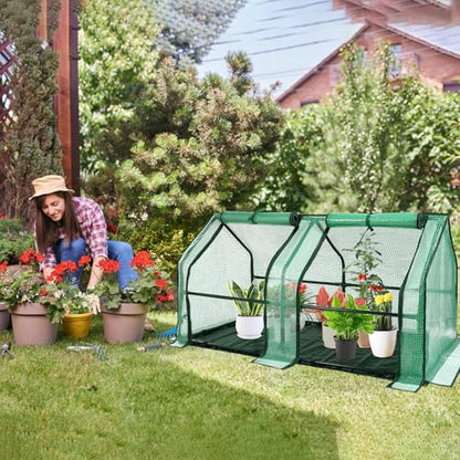 U'Artlines Portable Mini Greenhouse Small Green House 47x24x24 Inch - size: 47x24x24 Inch