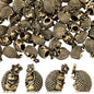 Civaner 50 Pcs Mini Brass Hedgehog, Mini Brass Figurines, Metal Animals - style: Hedgehog