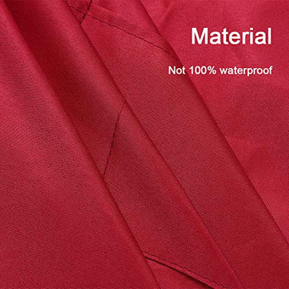 Total 6PCS Red Aprons Bulk for Women Unisex Plain Colour Bib Aprons with 2 Front Pockets Washable Apron for Painting Cooking Baking Kitchen Restaurant Crafting - color: Red