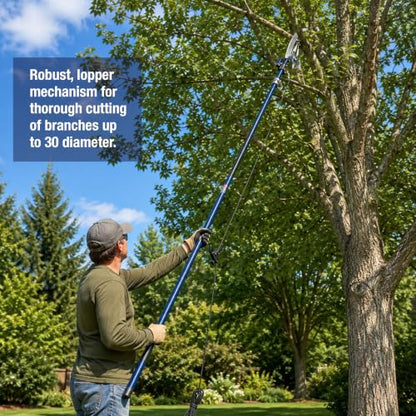 Spear & Jackson 4930FZ Razorsharp Telescopic Tree Pruner, Extendable Pole Handle for Removing High Branches, Sharp Saw Blade for Cutting Thick Limbs and Powerful Pull Cord Lopper for Light Trimming - style: Telescopic Tree Pruner