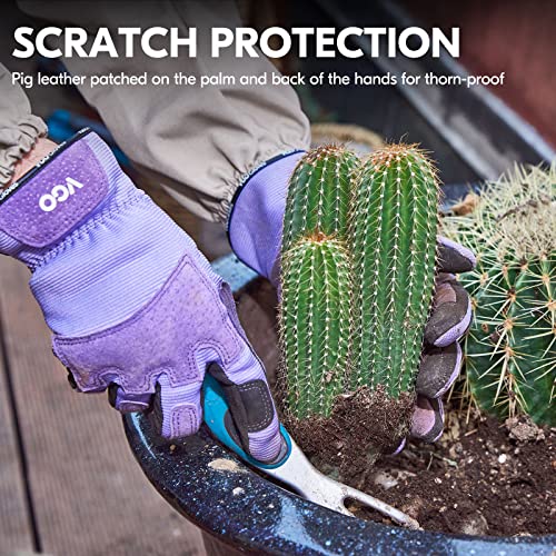 Vgo... Gardening Gloves Ladies,Safety Work Gloves,Touchscreen(Size M,Purple,SL7471) - color: Purple, size: Medium