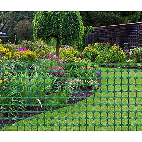 DOEWORKS Plastic Safety Fence, 4 ft x 100 ft Barrier Netting, Green - color: Green