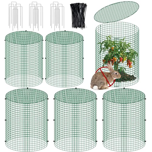 6 Sets 13"x 16" Wire Plant Protector from Animals, Plant Protector Cages - color: Green-6pcs
