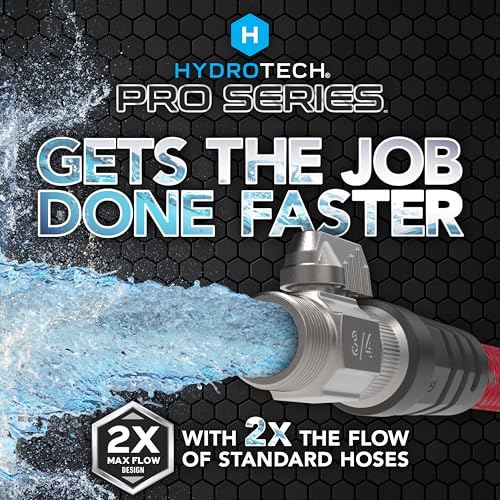 HydroTech Pro Series 200 ft Max Flow Garden Hose, 3/4 in Diameter - size: 200 Feet