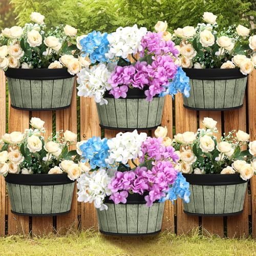 Layhit 6 Pcs Wall Hanging Planters, 13.78 Inches, Grey Green - color: Grey Green, size: 13.78 Inches