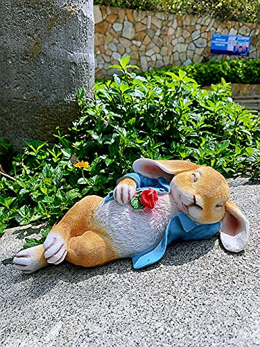 iRonrain Garden Statues Rabbit, Fantasy Bunny Outdoor Art Décor