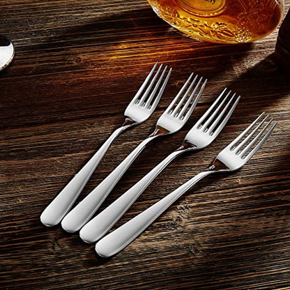 KEAWELL Premium Louise 4-Piece 18/10 Dinner Fork Set (8" Dinner Fork) - size: 8" Dinner Fork