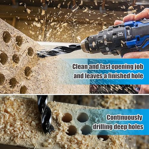 1-1/5" x 6" Auger Drill Bit for Wood,Hex Shank Tri Flute Drill Bit - size: 1-1/5"x6"