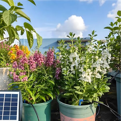 RISINGUP Solar Drip Irrigation System for 15 Potted Plants - size: 15 pots