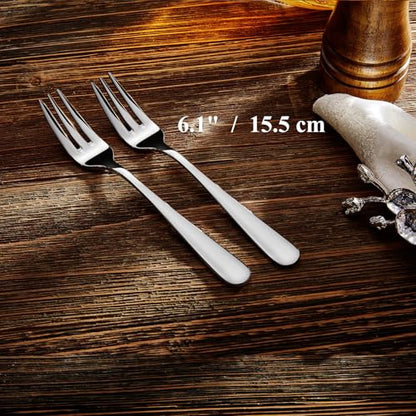 KEAWELL Premium Louise 4-Piece 18/10 Small Fork Set (6.1" Small Fork) - size: 6.1" Small Fork