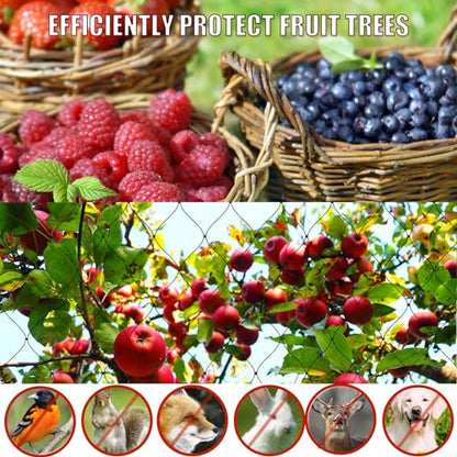 Anti-Bird Nets for Garden Chicken Coops - Garden Netting Over Garden Hoops - size: 1", 25' x 50'