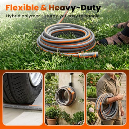 Garden Hose 3ft x 5/8", Heavy Duty Water Hose, Kink Resistant - color: Gray, size: 3FT