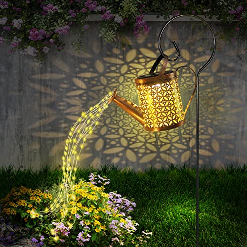 Watering Can with Lights,Solar Lanterns Outdoor Hanging Waterproof Garden Decor,Solar Outdoor Garden Decorative,Decorations for Lawn Path Patio (1)